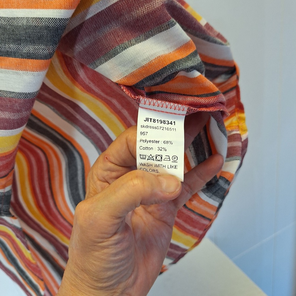 Shein Girls Tunic Dress  11-12Y  Multi-colored Vertical Striped - Picture 4 of 7